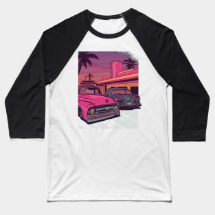 Vintage Car Diner Baseball T-Shirt